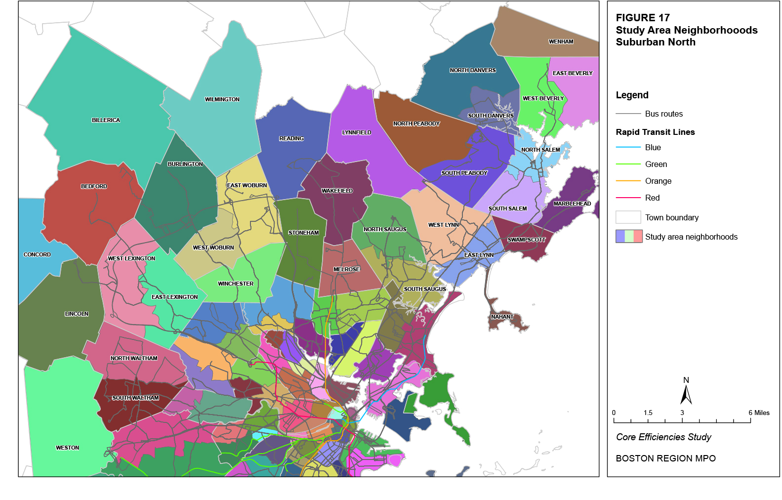 This map shows the northern suburban neighborhoods.